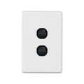 Deta S Line Series 2 Aperture Wall Plate - Double Gang - 100mm x 5mm - Customisable A/V Connections - SuperSaverAU - view 4