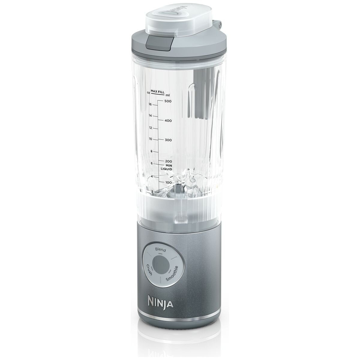 Ninja Blast Max Portable Blender 650ml - Platinum Silver - Cordless Auto IQ Programs - BC251SL
