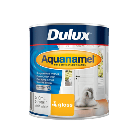 Dulux Aquanamel 500ml Gloss Vivid White Interior Exterior Paint