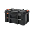 Tactix 2 Drawer Modular Tool Chest, Black, Lockable Ball-Bearing Drawers
