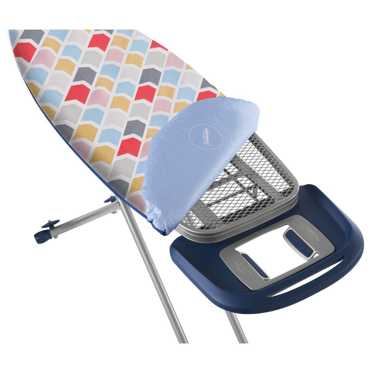 Sunbeam Couture Ironing Board - Retractable Iron Rest, Padded Cotton Cover, Adjustable Height - SB8400