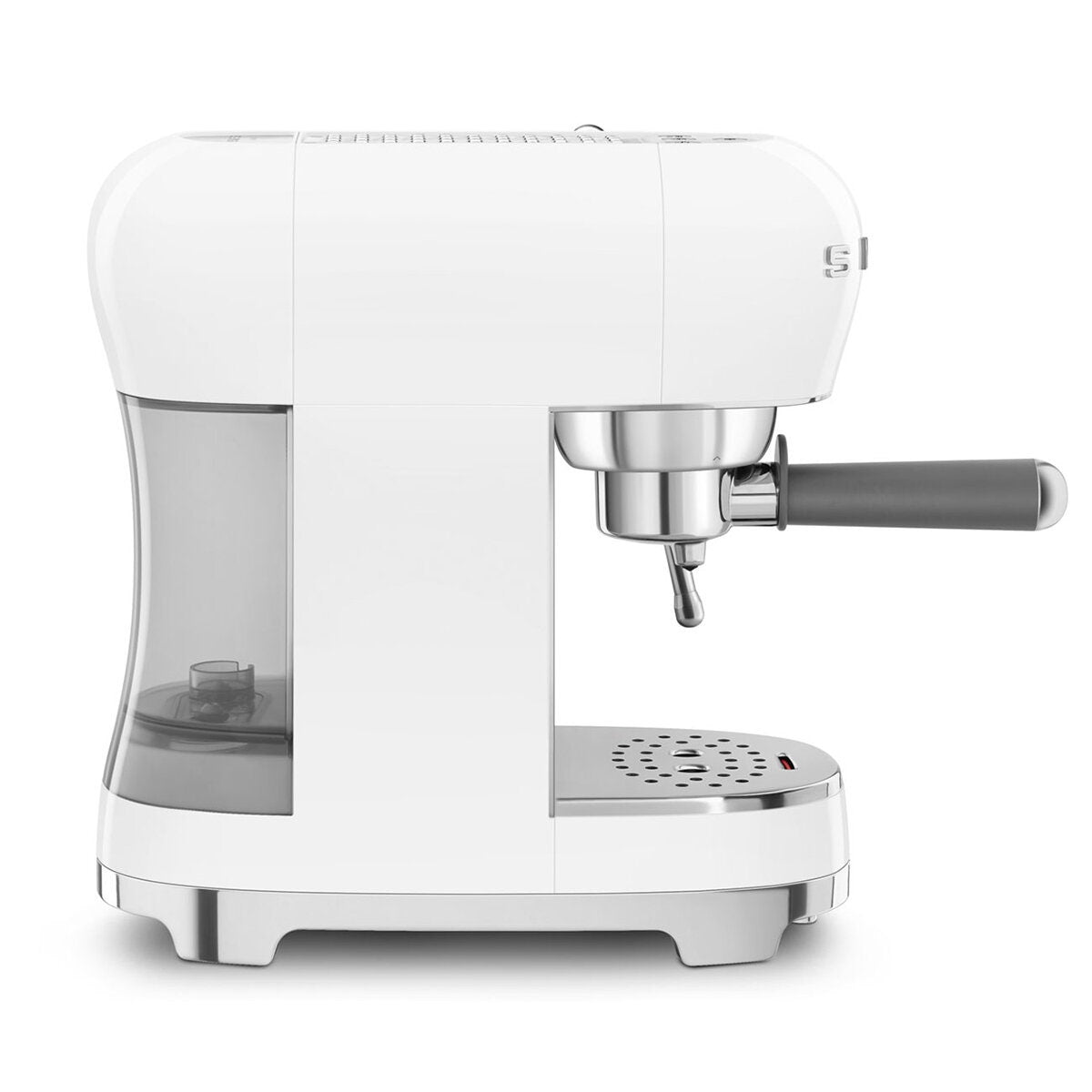 Smeg 50s Style Espresso Coffee Machine - 15 Bar, ThermoBlock, Steam Wand, White - ECF02WHAU