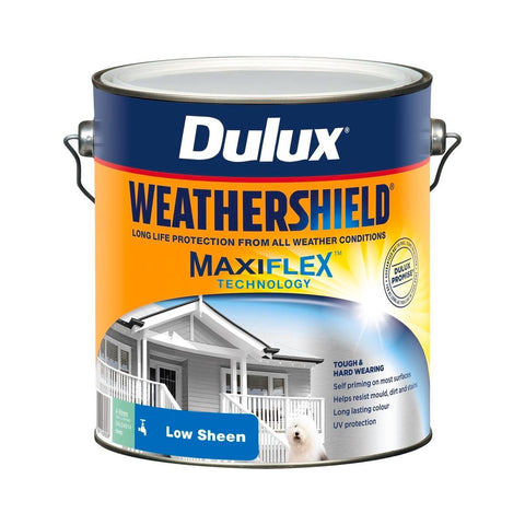 Dulux Weathershield Exterior Paint - 4L Deep Low Sheen - 205mm x 198mm x 180mm - SuperSaverAU - view 1