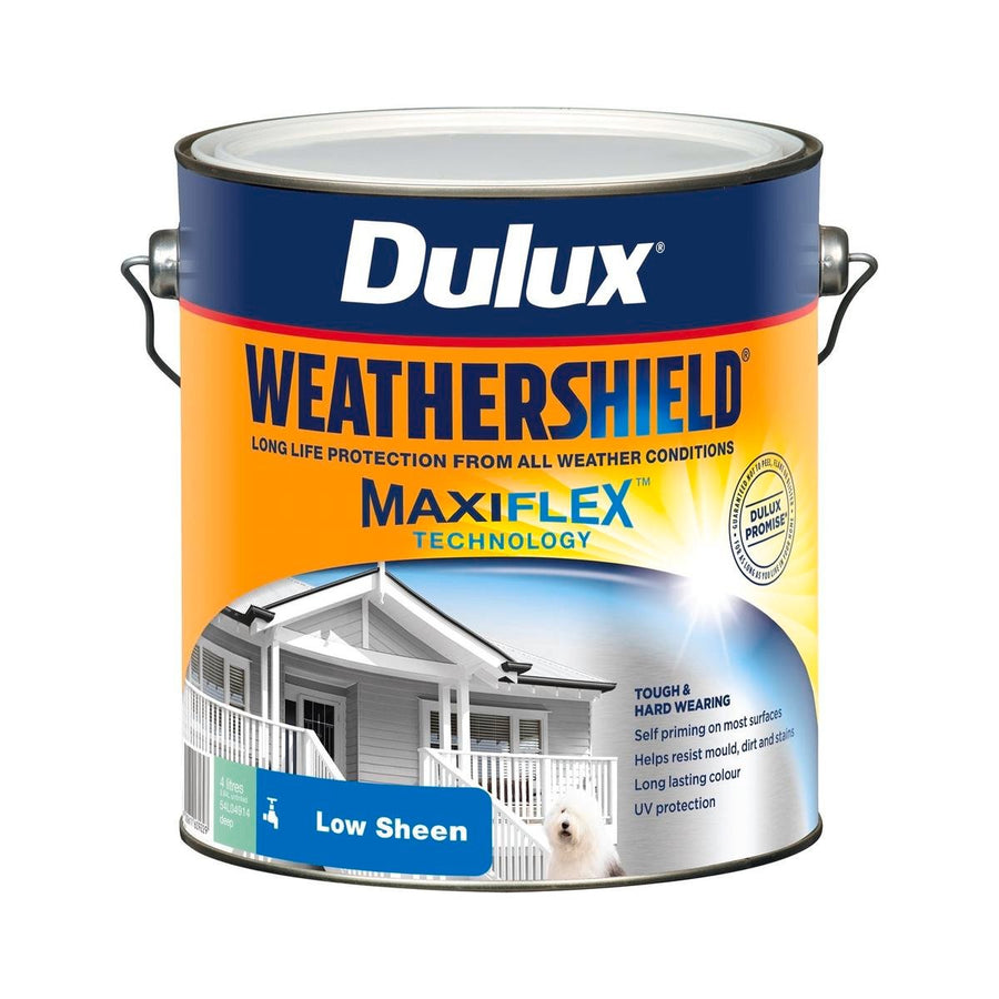 Dulux Weathershield Exterior Paint - 4L Deep Low Sheen - 205mm x 198mm x 180mm - SuperSaverAU - view 1