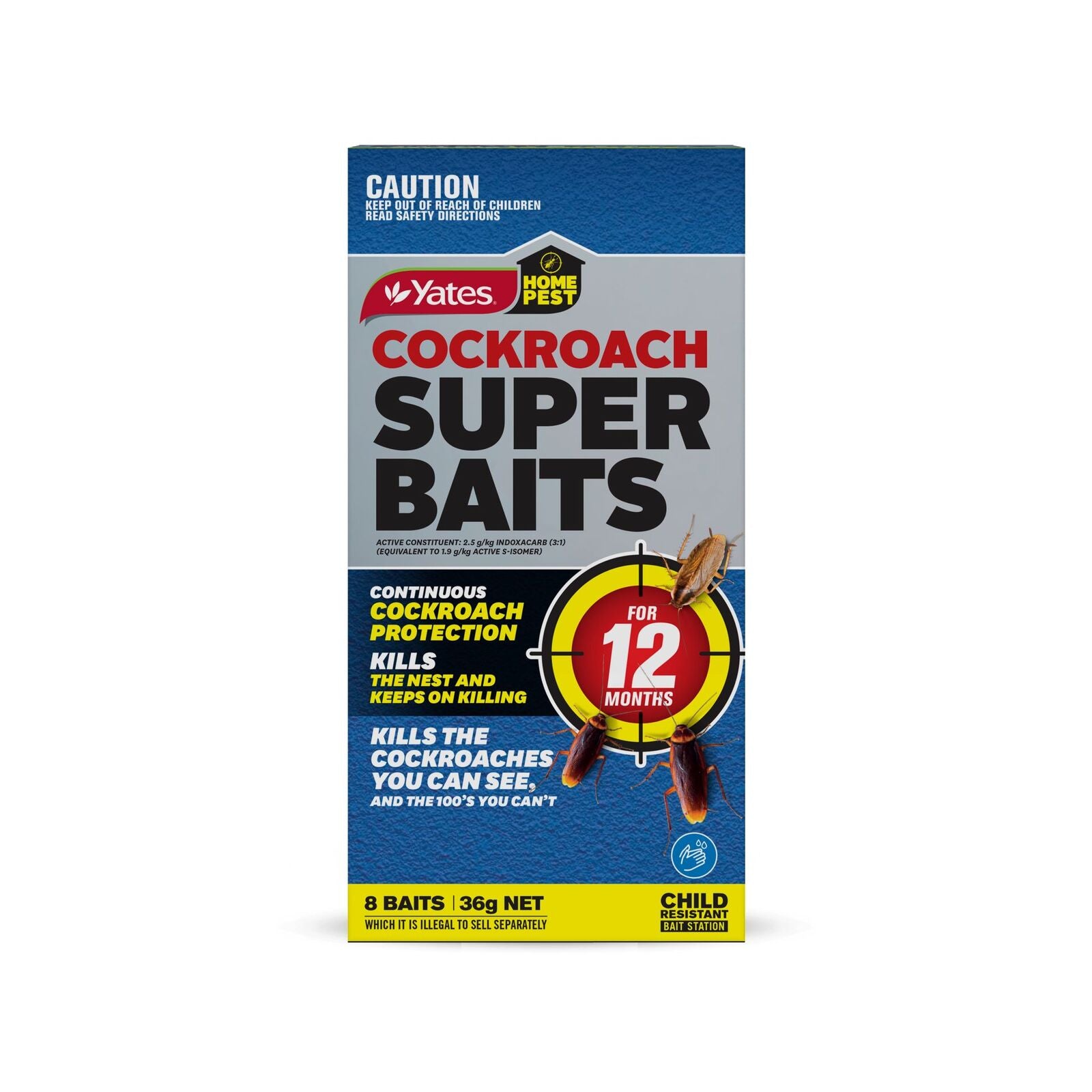 Yates Home Pest Cockroach Super Baits - 8 Pack