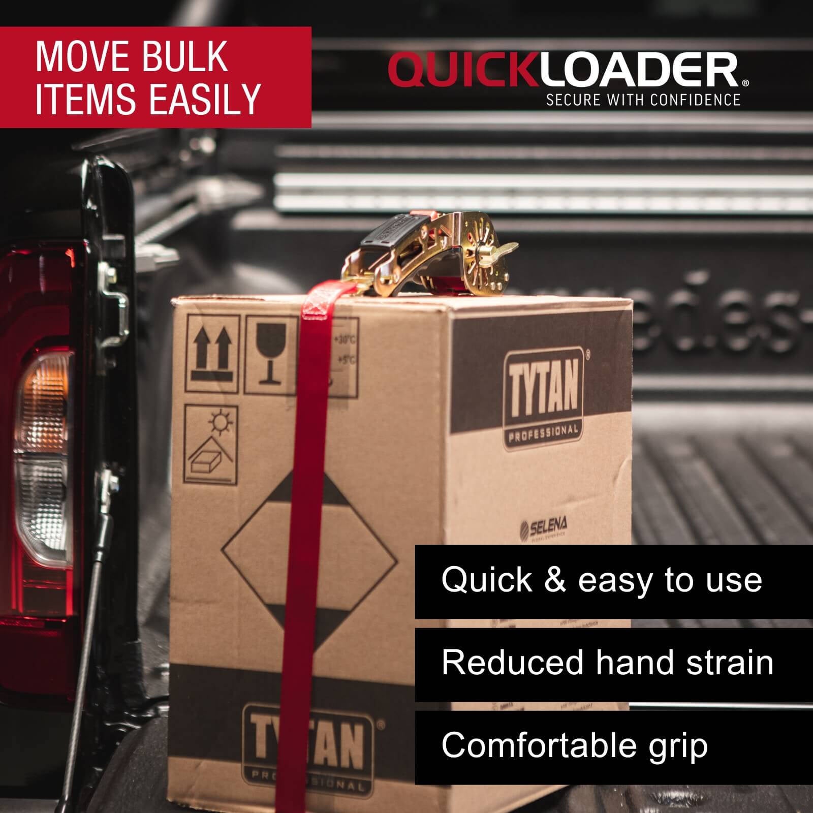 Quickloader 25kg Grip Carry Strap 2.5m - Red
