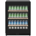Omega 140 Can Single Zone Beverage Centre - Black Triple Glazed UV Door, Zero Clearance Hinge - OCB140SB