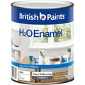 British Paints White Gloss H2O Enamel Paint 1L - Water Based, Doors & Trim