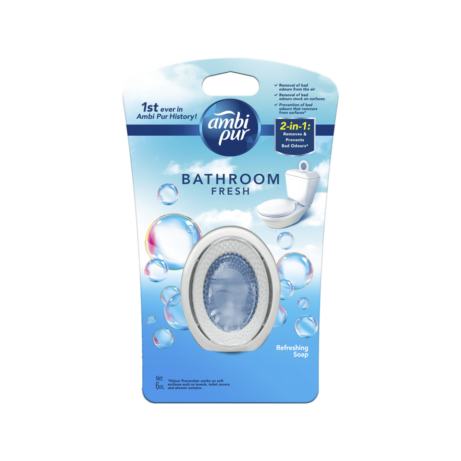 Ambi Pur 2 in 1 Bathroom Freshner Refreshing Soap - 6mL - Odour Eliminator - SuperSaverAU - view 1