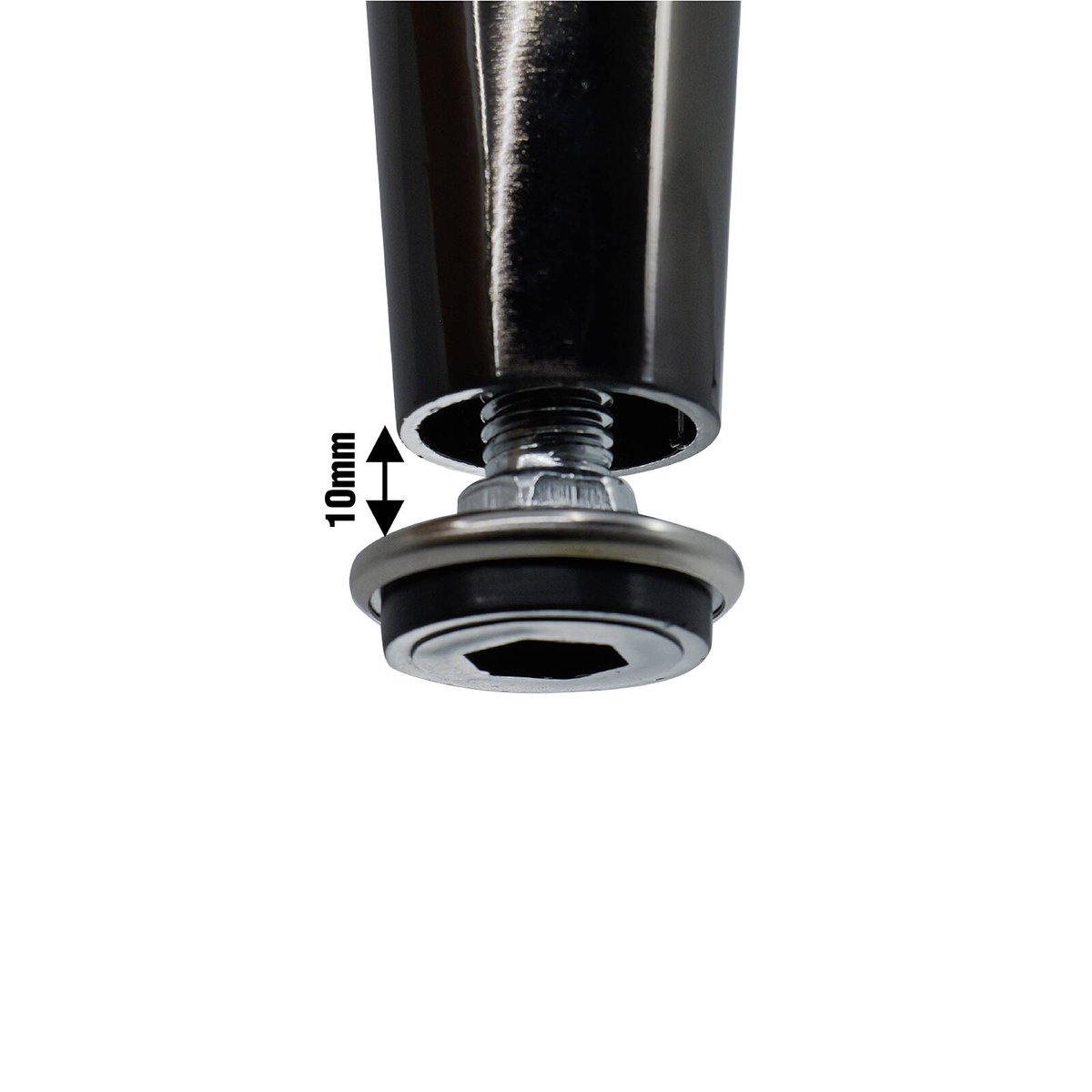 Adoored 150mm Black Nickel Tapered Metal Legs - Durable Steel - Easy Install - SuperSaverAU - view 3