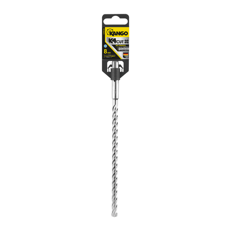 Kango 8mm K4 SDS Plus Drill Bit - 210mm - Solid Carbide - Fast Drilling - SuperSaverAU - view 1