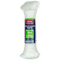 Grunt Super Silver 4mm x 20m Rope, White Twisted Polypropylene, Floats, 240kg Break Strength
