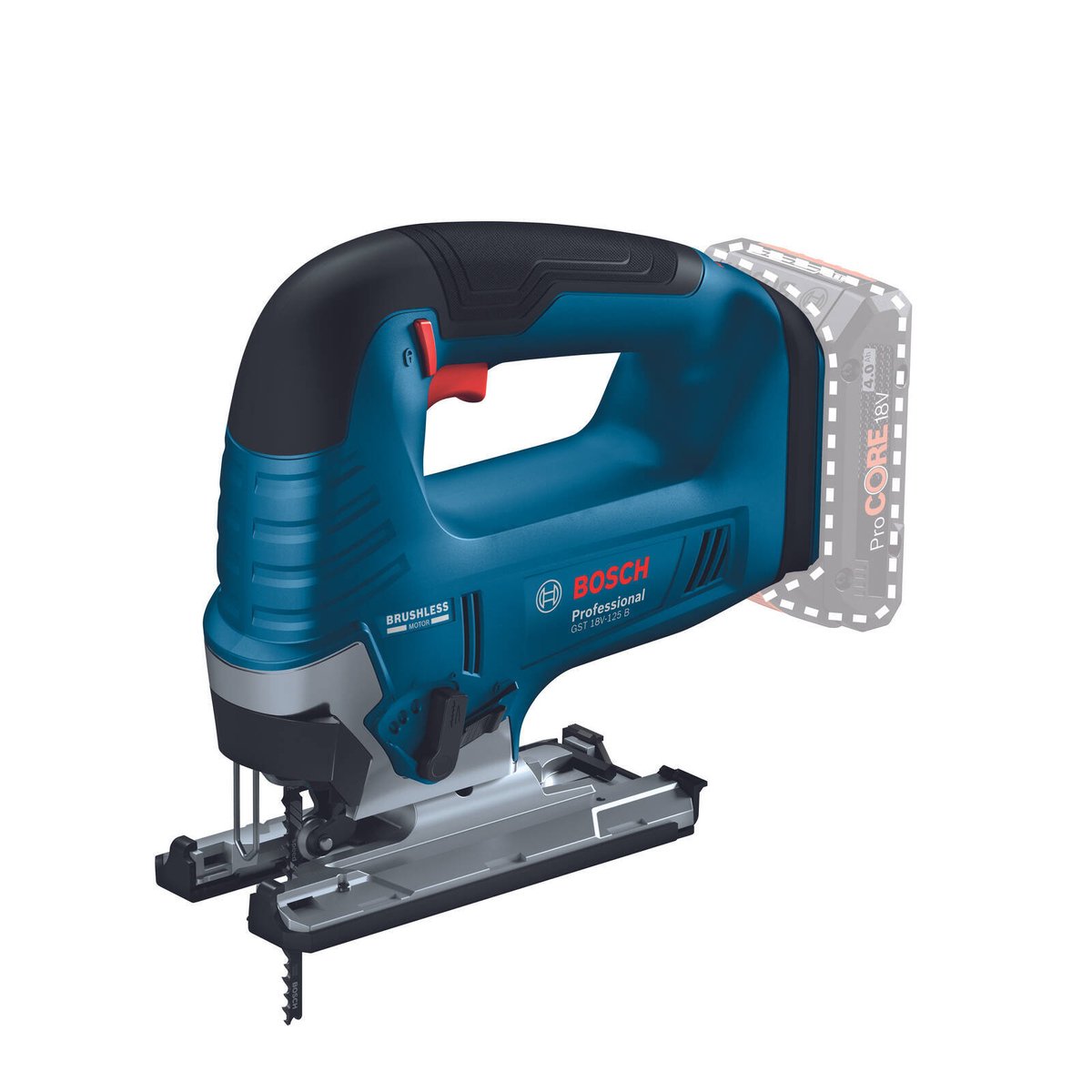 Bosch 18V Professional Jigsaw Skin Only - 230mm x 100mm x 290mm - Precision Cutting - SuperSaverAU - view 1