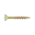 Zenith 8G x 20mm Gold Countersunk Rib Head Chipboard Screws - 100 Pack