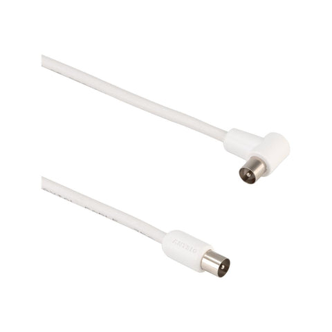 Antsig 1.5m White Right Angled PAL TV Lead - Dual Shielded Coaxial Cable - SuperSaverAU - view 1