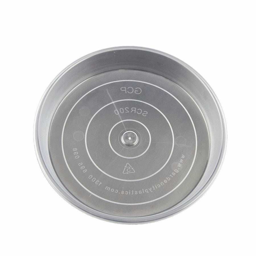 Garden City Plastic Grow Pot Saucer - Clear 200mm - Durable Water Catcher - SuperSaverAU - view 1