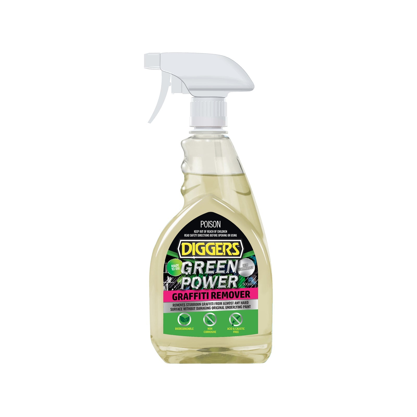 DIGGERS 500ml Green Power Graffiti Remover - SuperSaverAU - view 1