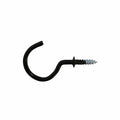 Everhang 21mm Black Powder Coated Steel Cup Hook 10 Pack