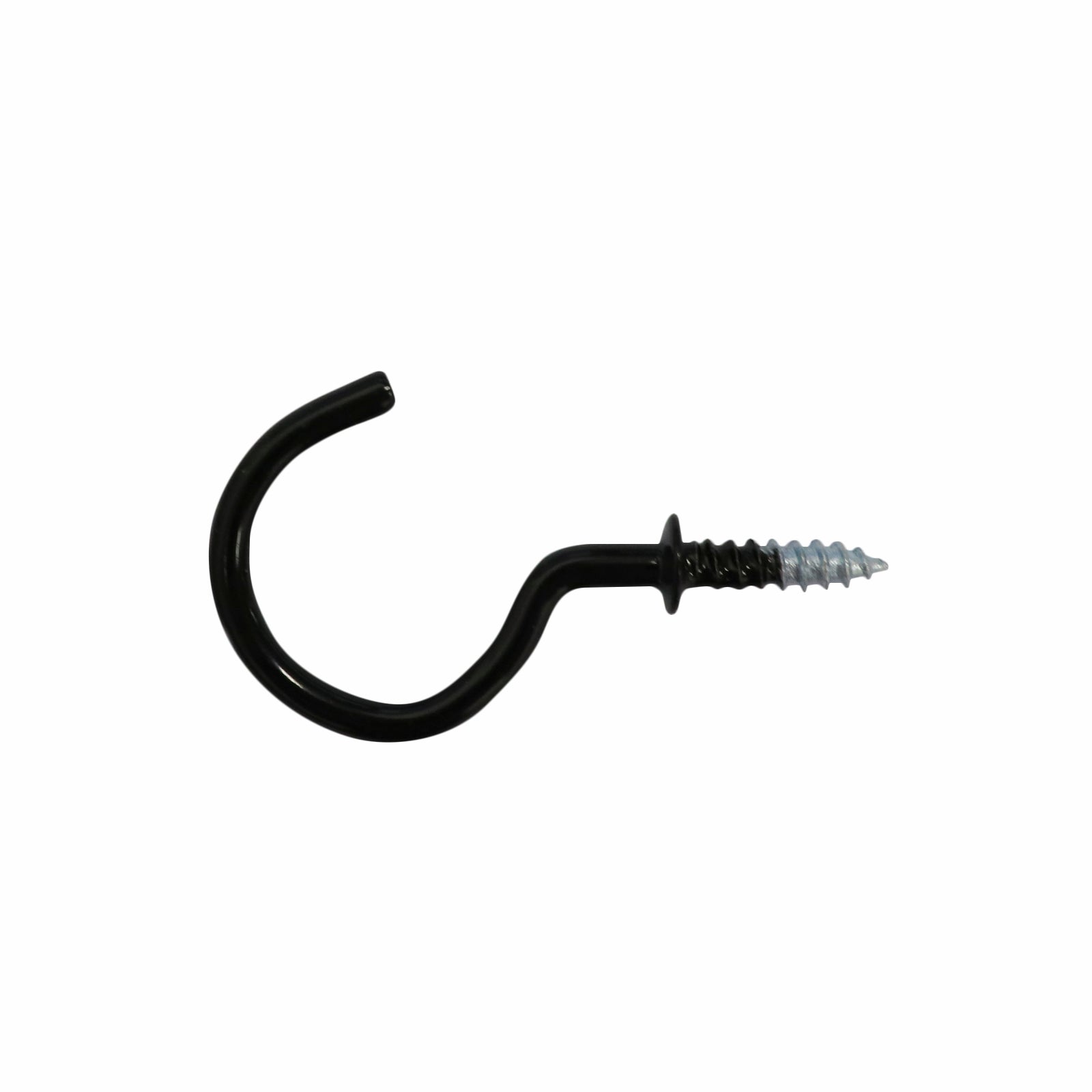 Everhang 21mm Black Powder Coated Steel Cup Hook 10 Pack