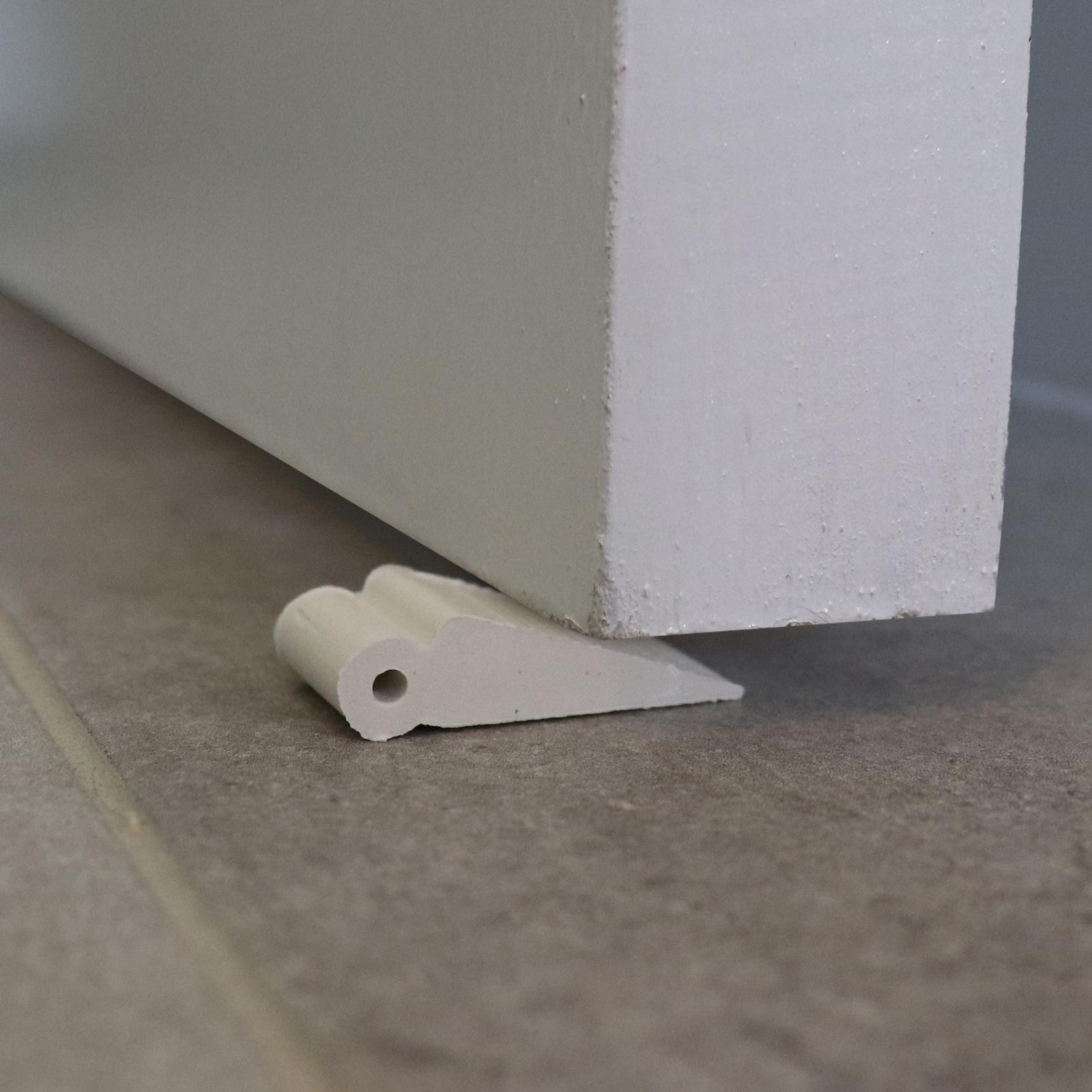 Adoored Small White Rubber Door Wedge - 4 Pack