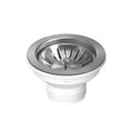 Turner Hastings Basket Waste - Extended 70mm Thread, Silver PVD Finish, Stainless Steel Top - 90BW-BN