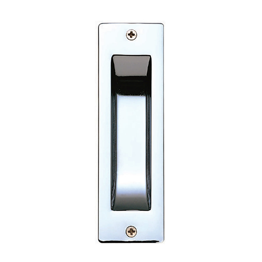 Gainsborough Rectangular Flush Pull, Bright Chrome, Indoor/Outdoor, 2 Pack