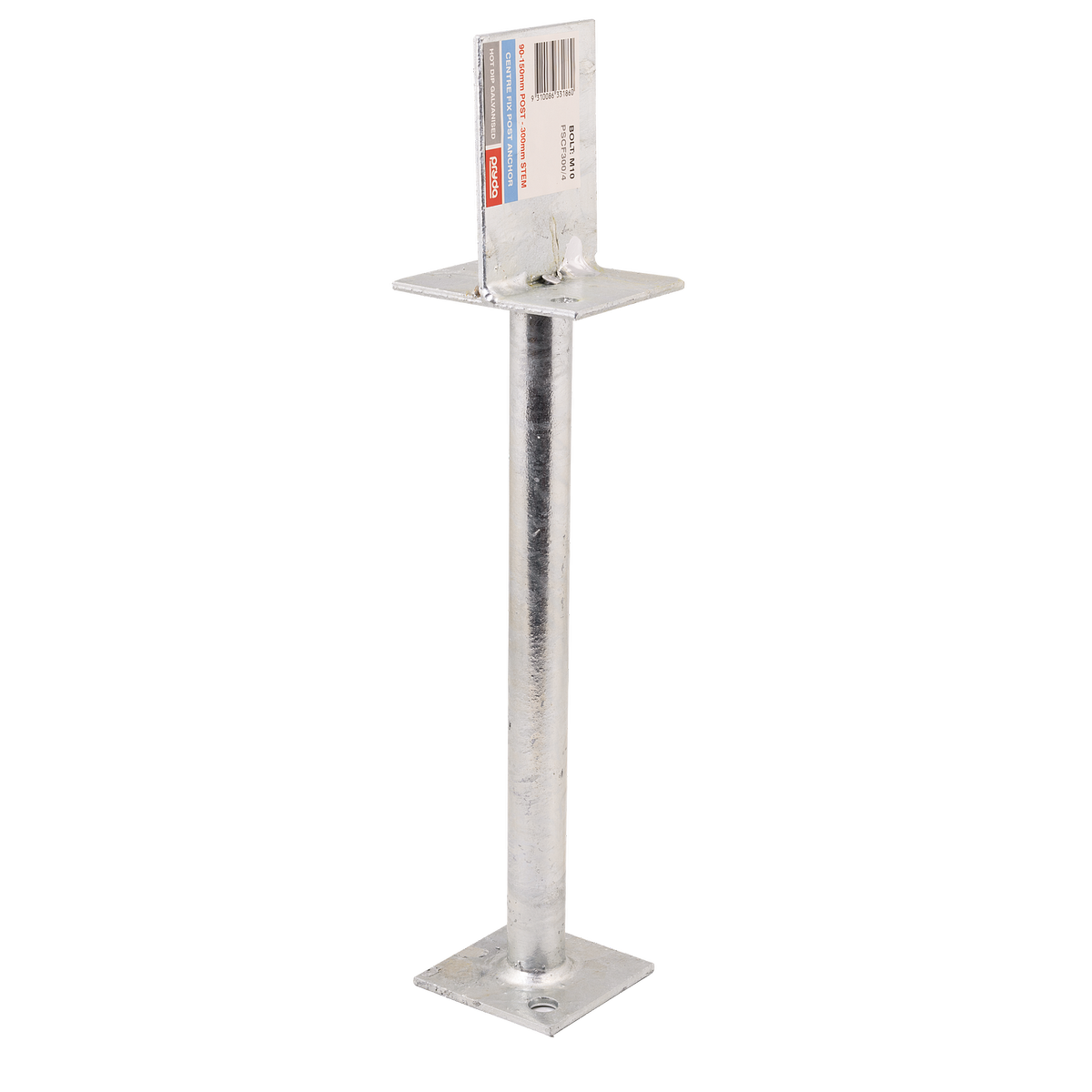 Pryda M10 Centre Fix Post Anchor - 300mm - Hot Dip Galvanised Steel - Termite Protection - SuperSaverAU - view 1