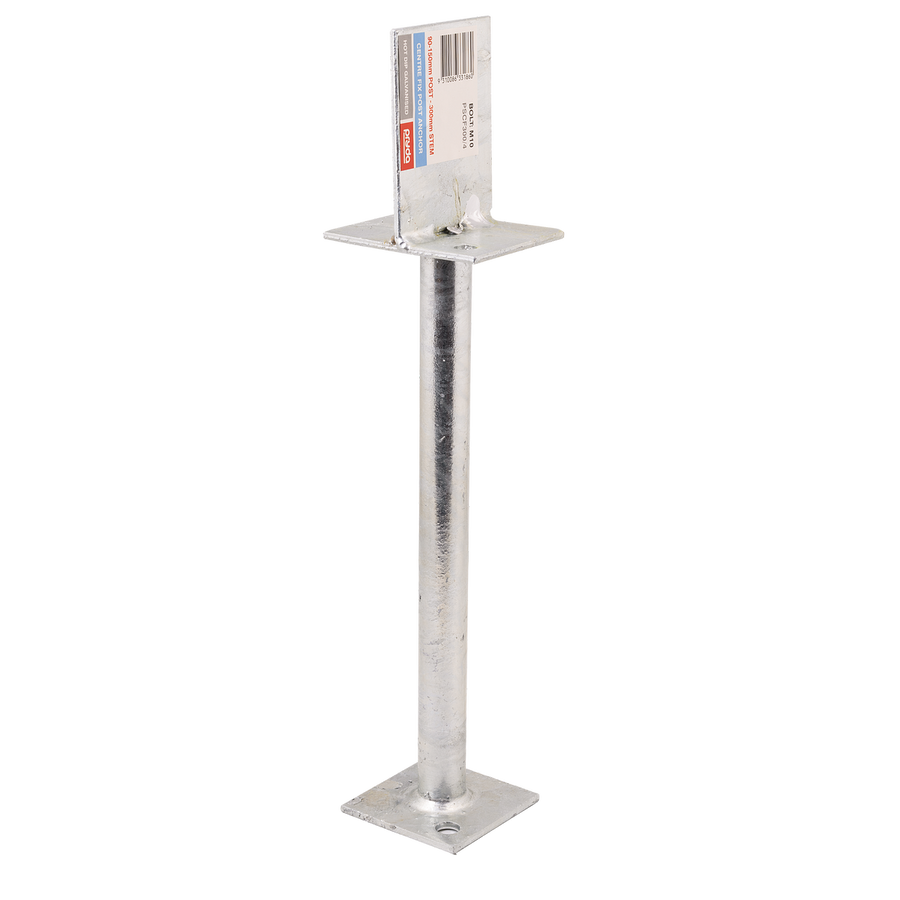 Pryda M10 Centre Fix Post Anchor - 300mm - Hot Dip Galvanised Steel - Termite Protection - SuperSaverAU - view 1