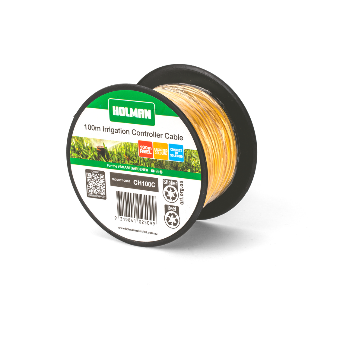 Holman 100m Irrigation Wire Cable - Assorted Colours, Spool