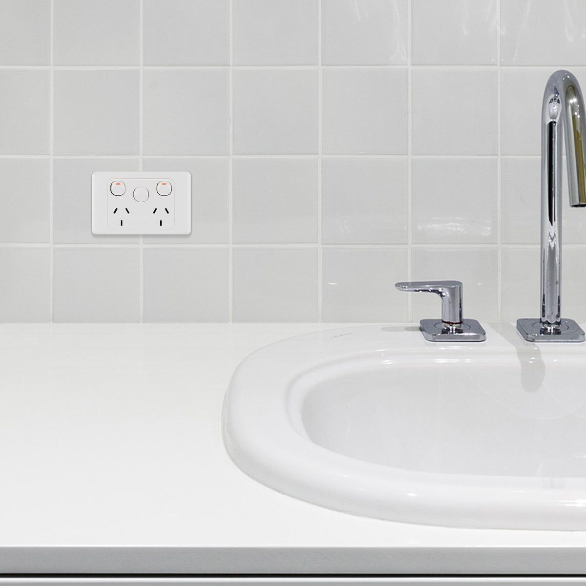 DETA 6000 Series Wallplate Cover, White Polycarbonate, 115mm x 75mm, Indoor