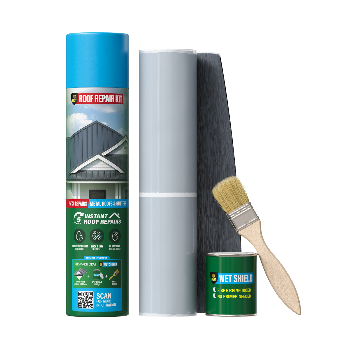 Fix It Fast Roof Repair Kit - Metal Roofs Gutters - 300mm Patch - 125g - 5 Minute Repairs - SuperSaverAU - view 2