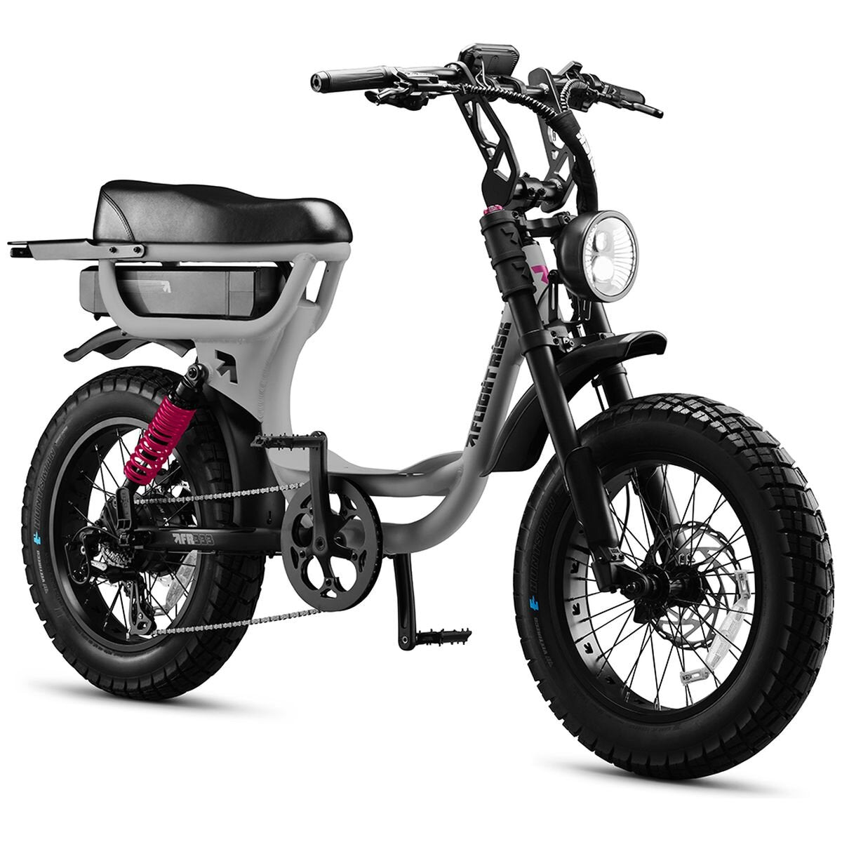 Flight Risk FR333 electric bike - 1000W motor, 52V 25Ah battery, Silver finish - FR-333SILVER