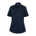 Citeco Women's Navy Short Sleeve Shirt - 100% Cotton, Size 12