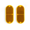 Sandleford Amber Oval Reflector - 2 Pack Weather Resistant