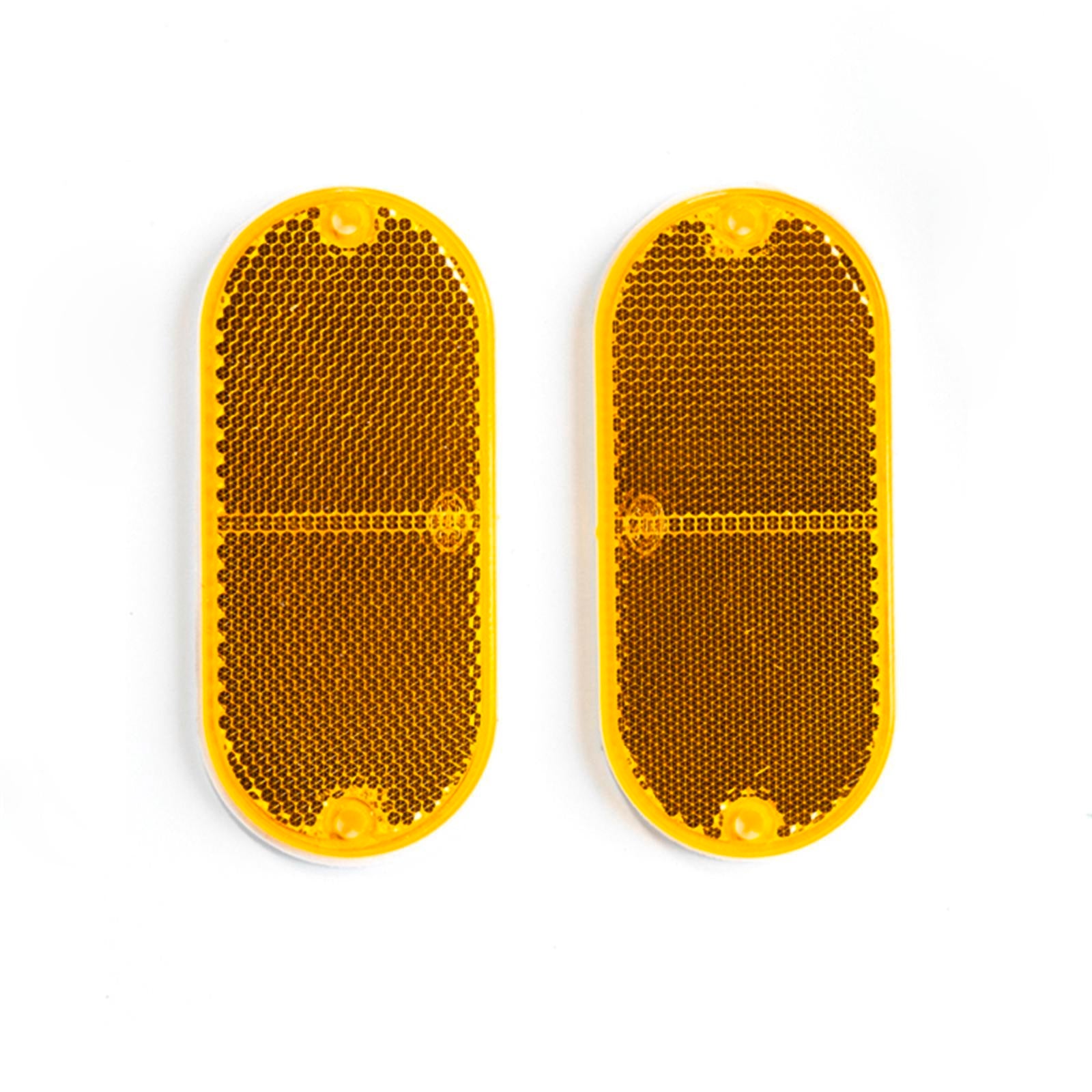 Sandleford Amber Oval Reflector - 2 Pack Weather Resistant
