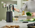 Joseph Joseph Elevate Carousel 5 piece knife set - black, rotating block, weighted handles - 10541