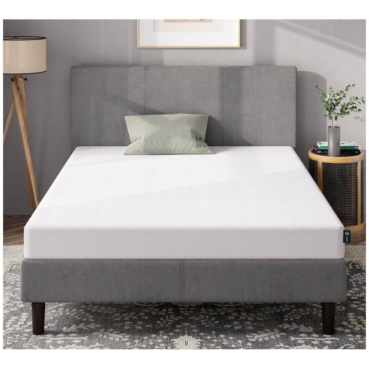 Zinus Double Green Tea Memory Foam Mattress in a Box - ActivCharcoal, 7-Zone Support - AU-MFGNO4ZC-06D