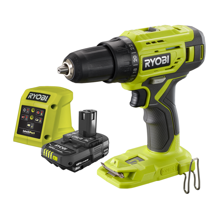Ryobi 18V ONE+ Drill Driver Starter Kit R18DD22 - 2Ah Battery - 173mm x 203mm x 225mm - LED Light - Magnetic Screw Tray - SuperSaverAU - view 1
