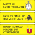 Ratsak Rapid Strike Wax Blocks - 90g - Dual Active - Rodent Control - SuperSaverAU - view 4