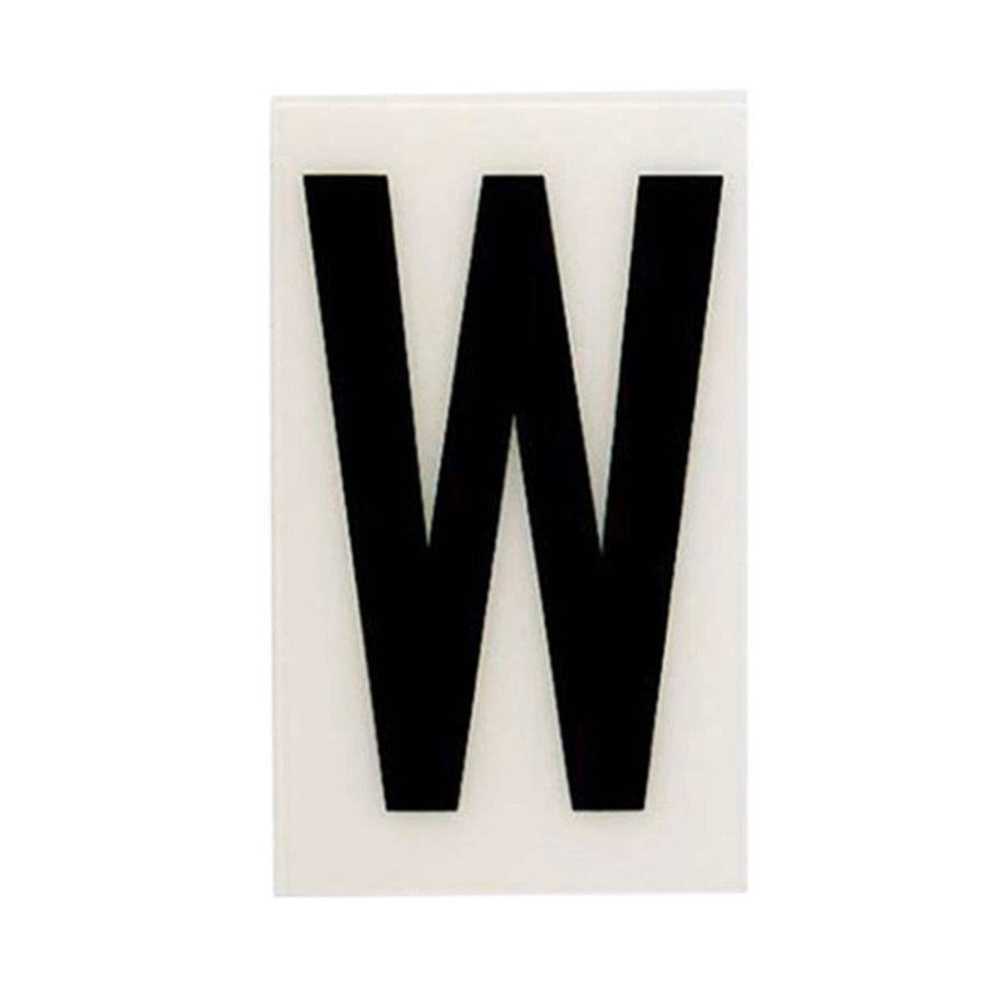 Sandleford 85mm White Self Adhesive House Letter W - Durable Polycarbonate - SuperSaverAU - view 1