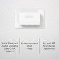 Deta Entertainment Wall Plate - 3 Gang - 35mm x 210mm x 115mm - White - Space-Saving Design - SuperSaverAU - view 2