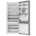 Haier 431L Bottom Mount Fridge - Non-Plumbed Water Dispenser, Satina Silver, Reversible Door - HRF420BHS