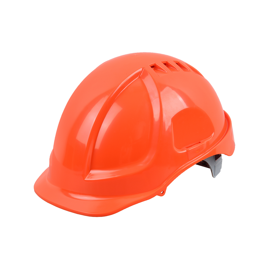 Citeco Orange Vented Safety Helmet - Durable ABS - 190mm x 260mm x 140mm - Comfortable Fit - SuperSaverAU - view 1