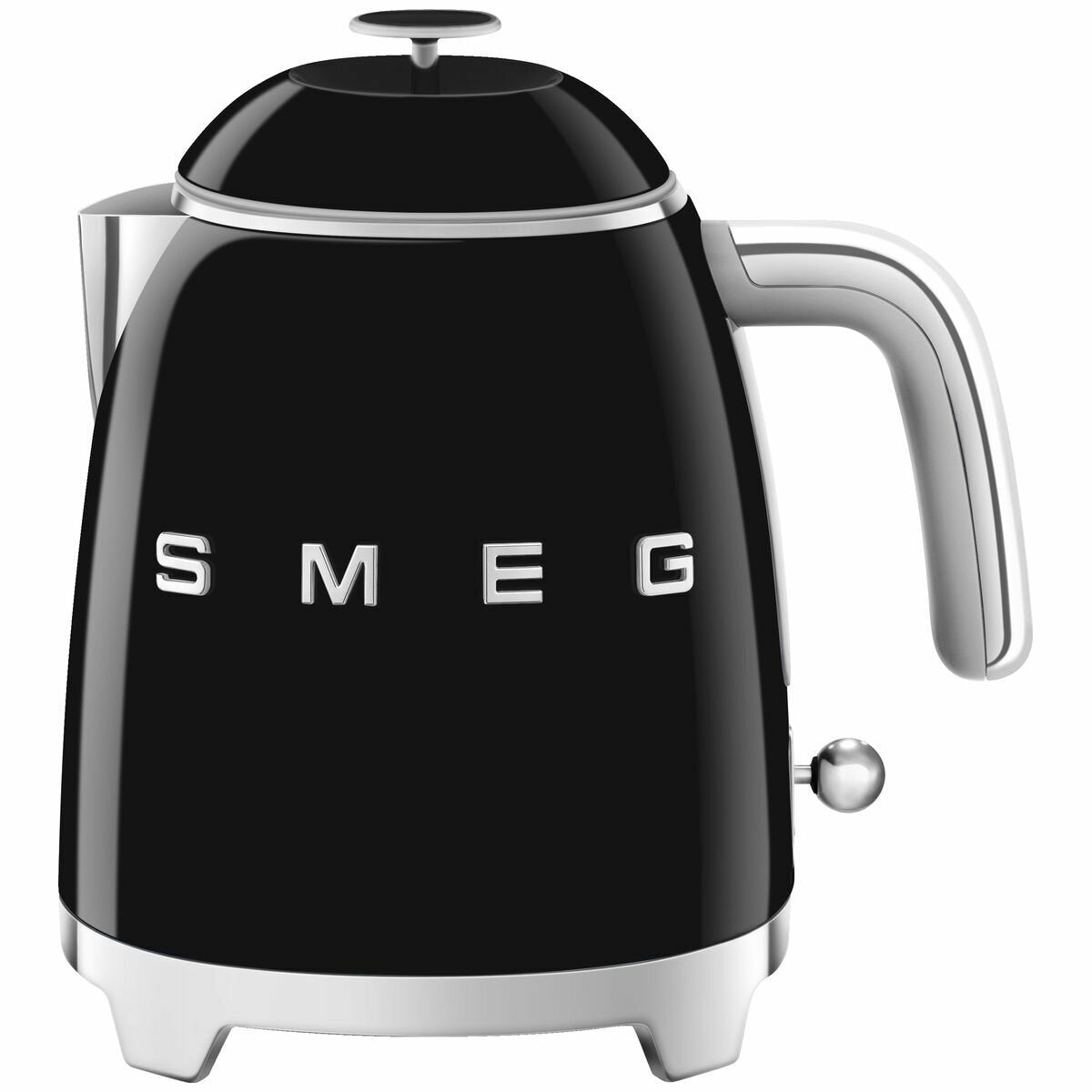 Smeg 50s Retro Style 800mL Mini Electric Kettle - Black, 1400W, Double Wall - KLF05BLAU