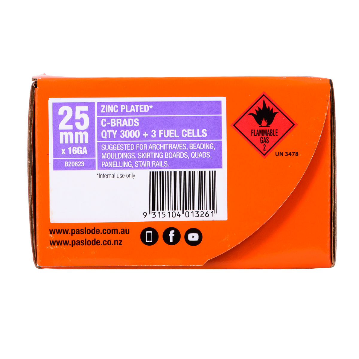 Paslode 65mm c65 Impulse Brad - 3000 Pack - Zinc Plated - Durable - SuperSaverAU - view 3