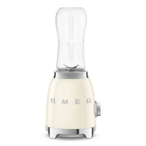 Smeg 50s Style Mini Personal Blender - Cream - 300W Motor, 2 x 600ml Tritan Renew Bottles - PBF01CRAU