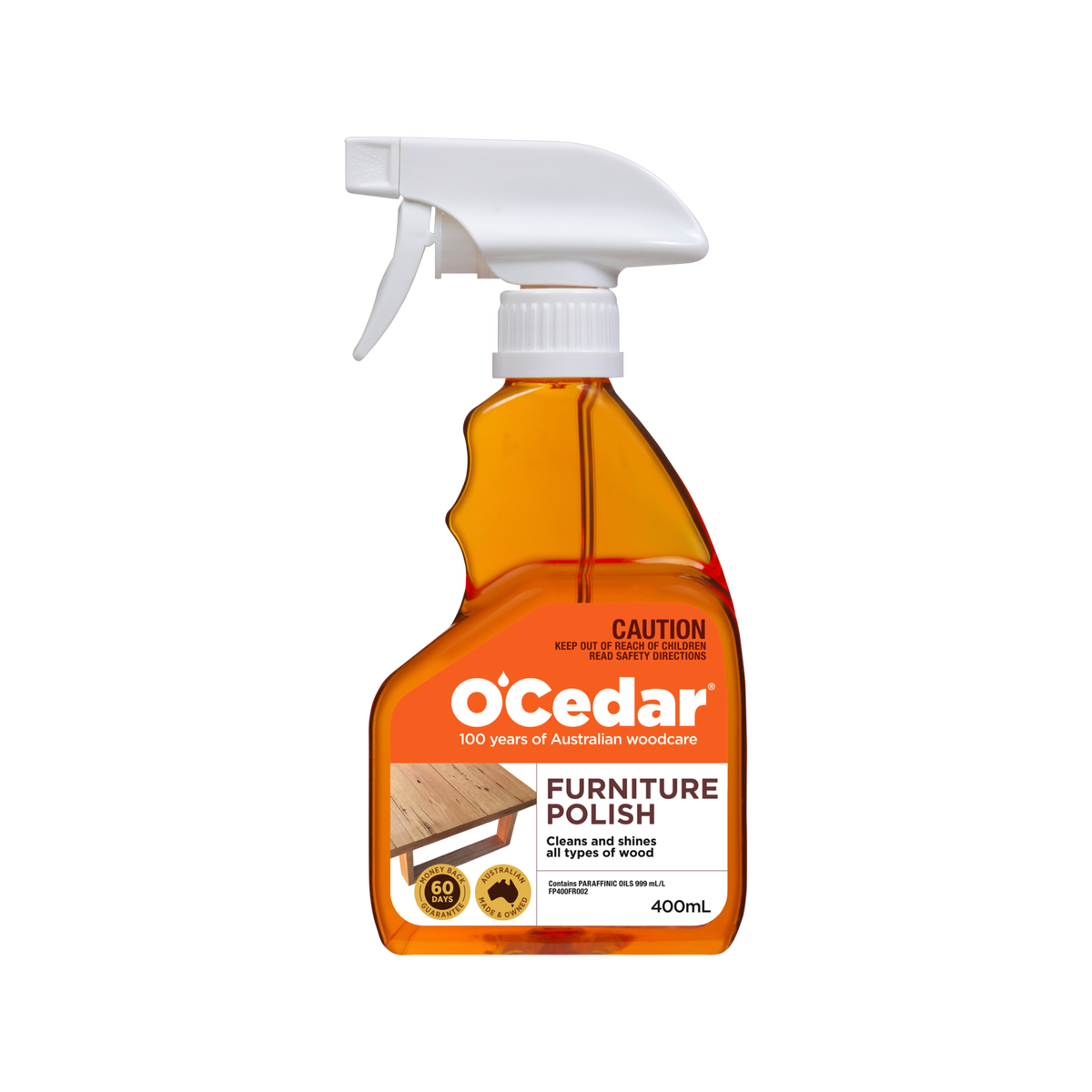 O'Cedar Furniture Polish - 400ml Liquid - Nourishes Wood - Conceals Scratches - SuperSaverAU - view 1