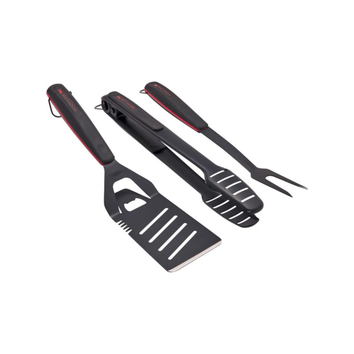 Matador Black BBQ Tool Set - 3 Piece - Stainless Steel - Non Stick - SuperSaverAU - view 3