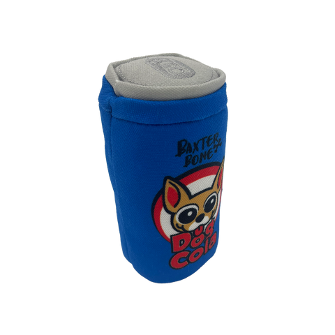 Baxter Bone Dog Cola Soda Can Plush Toy - 60mm x 140mm - Durable & Squeaky - SuperSaverAU - view 2