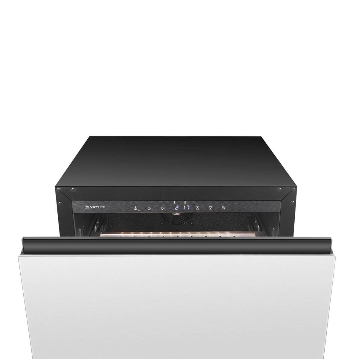 Artusi 127L single zone double drawer beverage chiller - stainless steel, holds 97 cans - AUBF620X